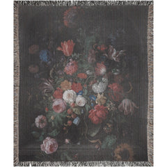 Dark Gothic Botanical Throw