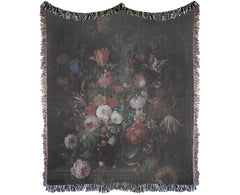 Dark Gothic Botanical Throw