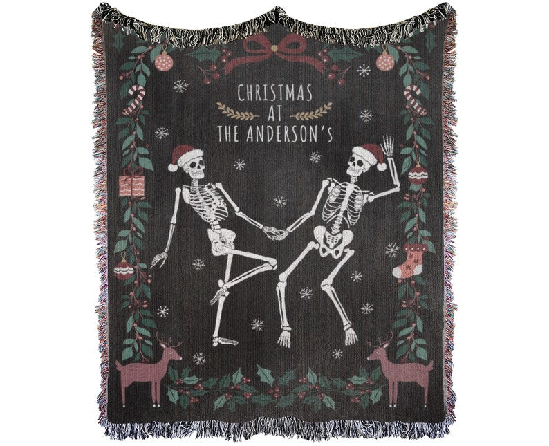 Dancing Skeletons Christmas Blanket