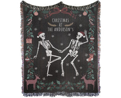 Dancing Skeletons Christmas Blanket